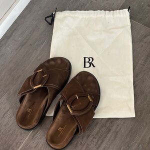 Banana Republic Dark Brown Slide Sandals